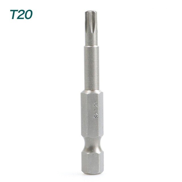 Torx skruetrækker bit sæt 1/4 sekskantet skaft stjerne  t6 t7 t8 t10 t15 t20 t25 t30 t35 t40 skruetrækker bits håndværktøj til hjemmet: T20