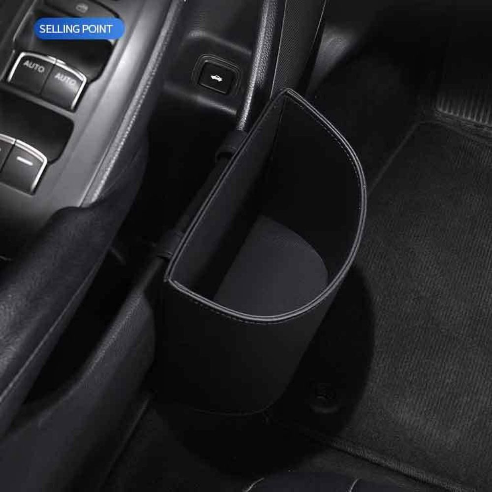 Poubelle de voiture en cuir, poubelle de véhicule suspendue étanche, boîte de rangement universelle Portable pour siège arrière de voiture, fournitures de voiture