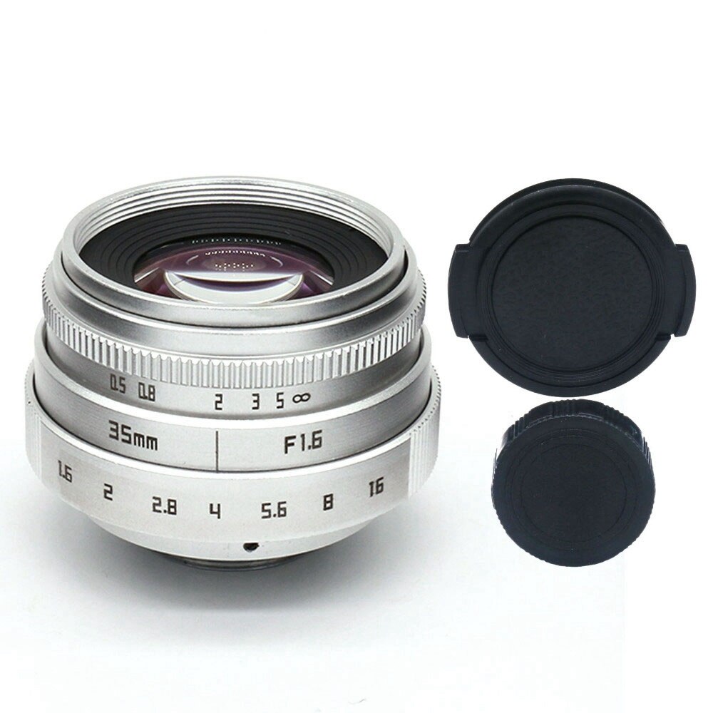 35 millimetri F1.6 C montare Obiettivo Della Fotocamera con Anello Adattatore per canone EOSM / M2 / M3