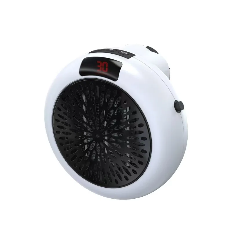 Riscaldatore d'ambiente portatile domestico plug-in riscaldatore d'aria elettrico senza fili 2S riscaldamento rapido ventilatore caldo desktop per il bagno domestico invernale: WHITE