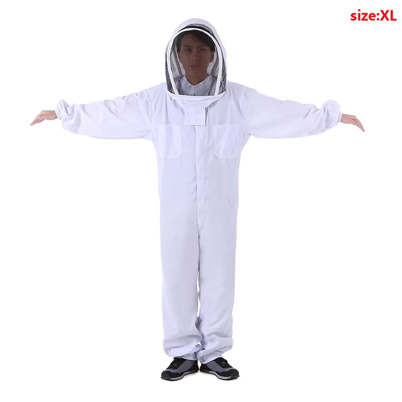 Full Body Beekeeping Clothing Beekeepers Protection Safty Veil Hat: XL