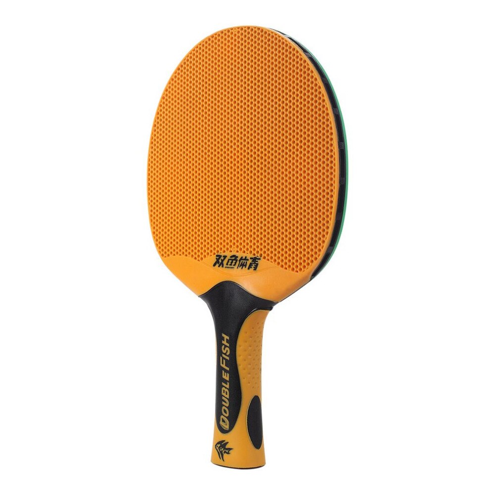 1pc Double Fish Long Handle Ping Pong Racket Double Face Table Tennis Racket Paddle Plastic Rubber Table Tennis Bat Paddle