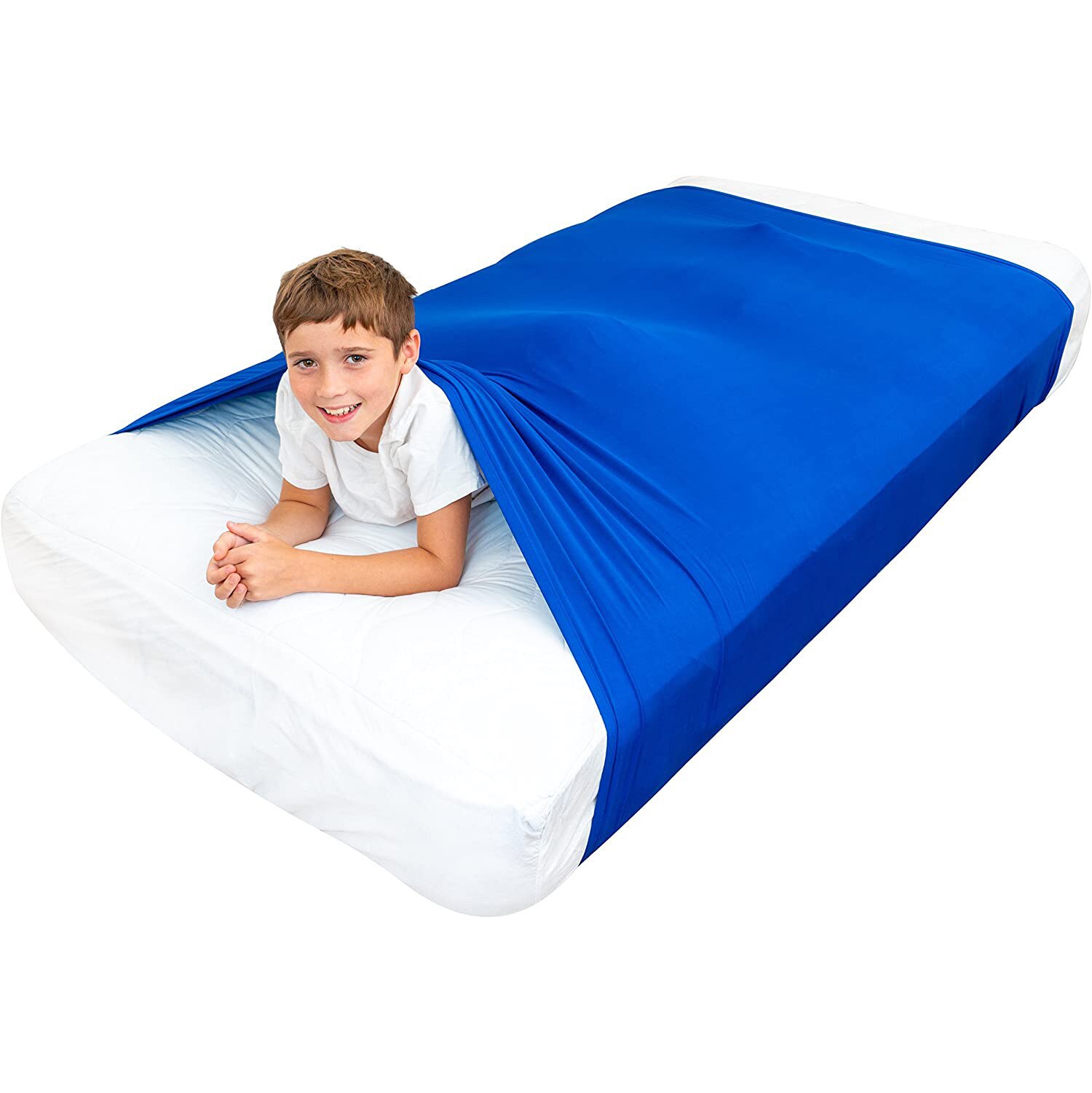 Breathable Sensory Blanket For Kids Ages 5+ Compression Alternative To Weighted Sleeping Appease Anti-kick Sensory Bed Sheet