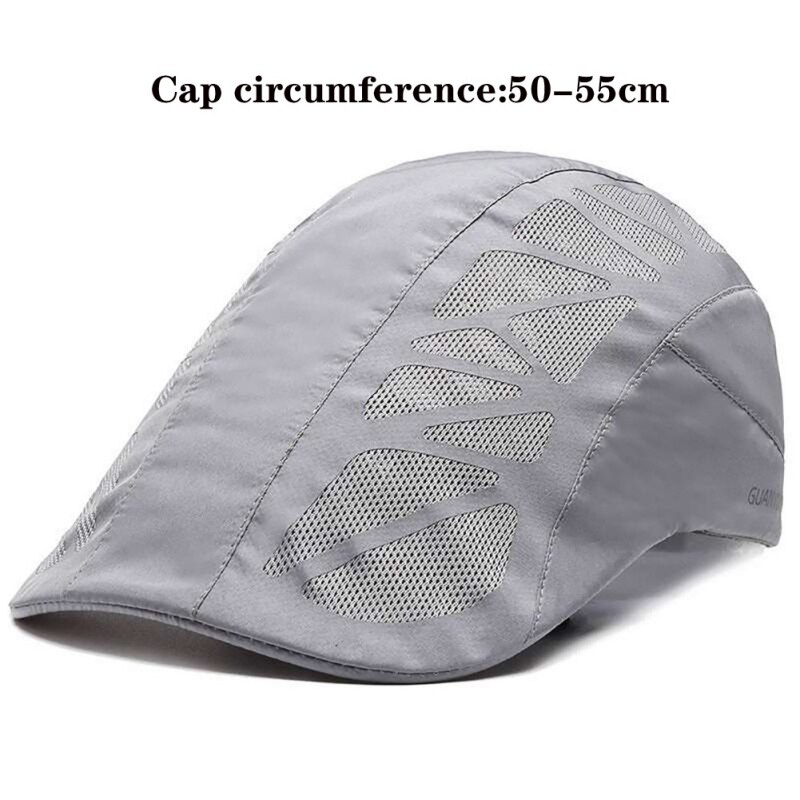 Men's Hat Berets Cap Golf Driving Sun Cap Cotton Mesh Berets Caps for Men Casual Peaked Hat: for Kid grey