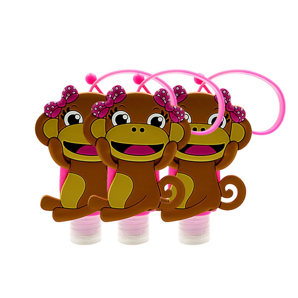 3Pcs Handdesinfecterend Doseren Draagbare Hangen Dispenser 30Ml Kinderen Cartoon Leuke Wegwerp Handdesinfecterend Outdoor Portabl P817: E