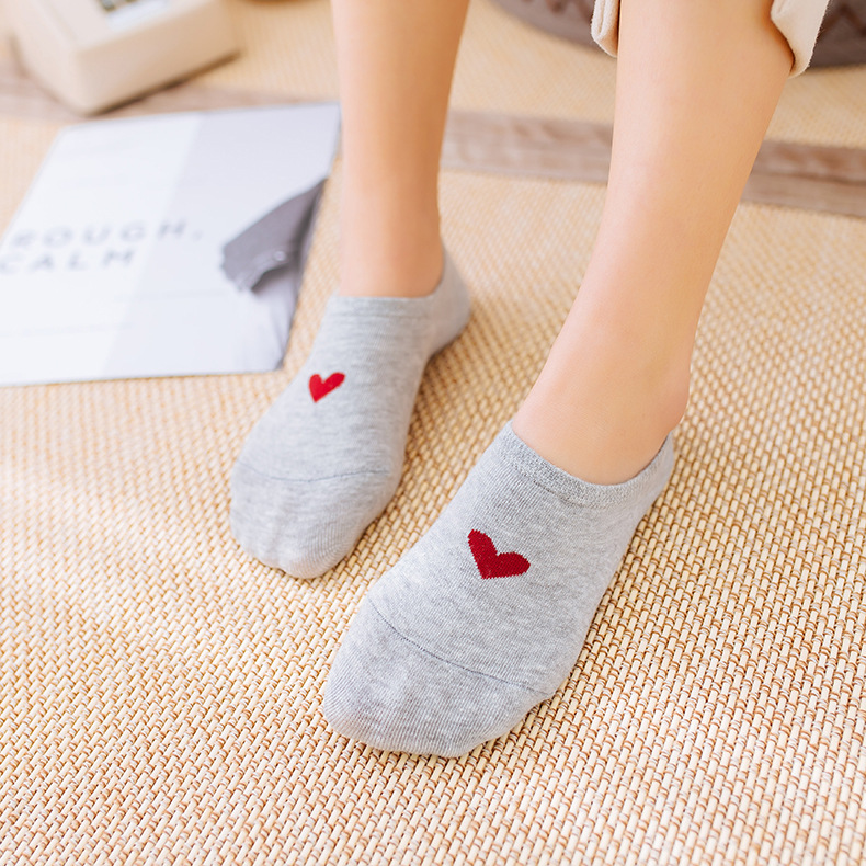 Women Socks Love Heart Cute Female Short Sock Kawaii Cotton Summer Autumn Girls Sock Meias Ankle Sox Calcetines Mujer Girls
