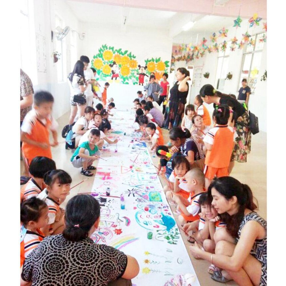 9m Drawing Paper Roll Poster Paper Craft Paper Roll White Wrapping Paper for Students School