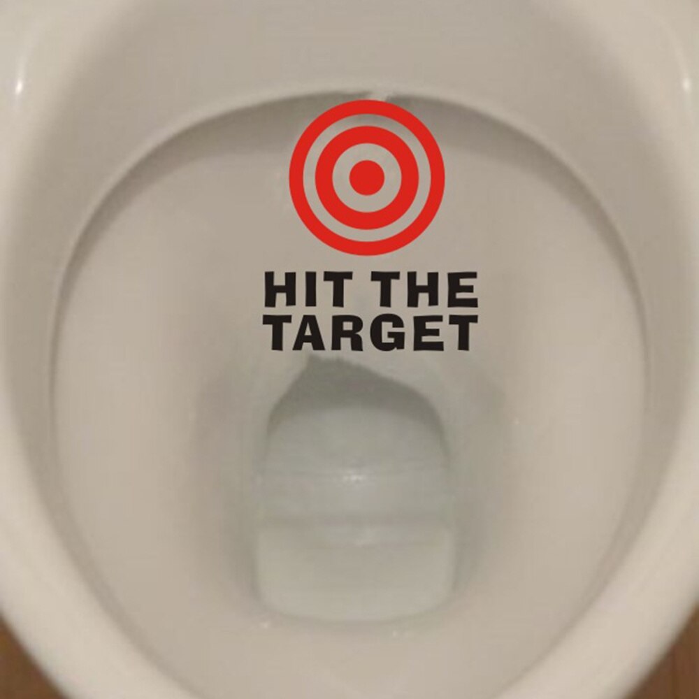 Hit The Target Funny Toilet Sign Bathroom Wall Decals Stickers for Home Office Cafe Hotel