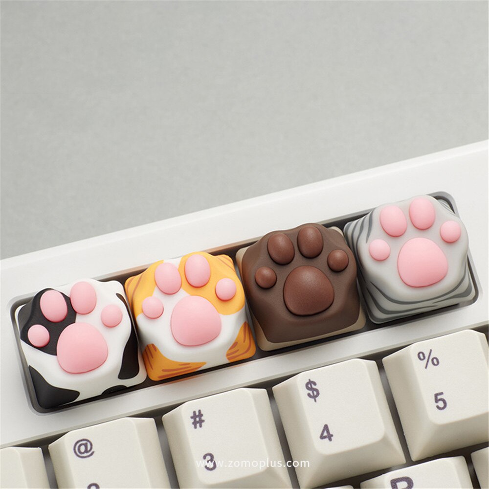 Cute Cat Paws Mechanical Keyboard KeyCaps Kawaii Silicone Key Cap Lovely Cat Claw Laptop Cumputer Accessories Office Decor