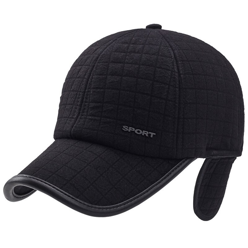 HOT nuovo Berretto Da Baseball di Inverno Per Gli Uomini Con Paraorecchie Caldo di Cotone Più Spessa Uomini della Protezione di Snapback Cappelli di Protezione per le Orecchie del Padre casquette