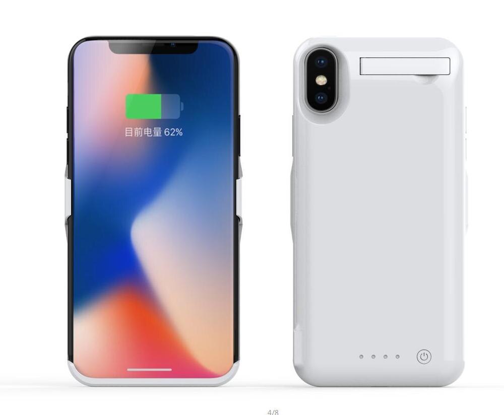 10000 mah Für iphone X Batterie Fall Pufferbatterie ladegerät Fall Abdeckung Smart Power Bank Für iphone X Batterie fall: Elfenbein