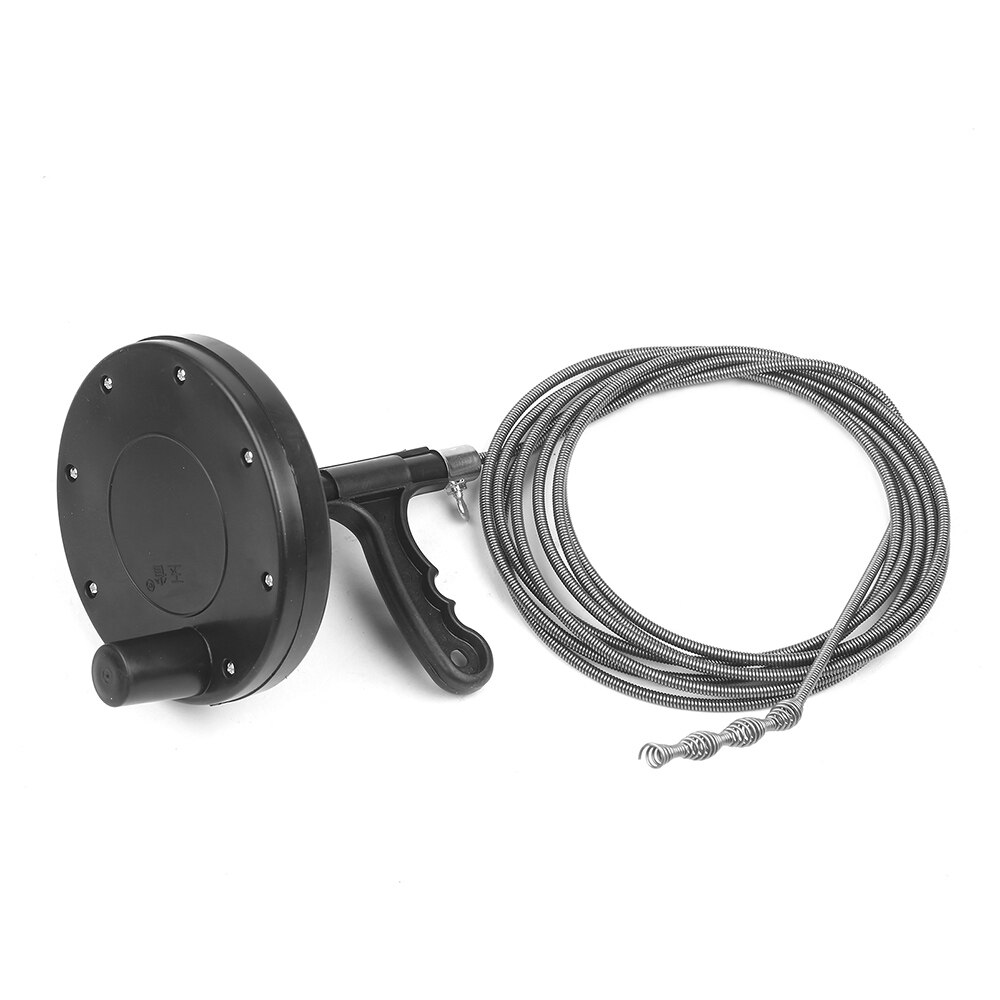 Tuyau Flexible en acier serpent de plombier, avec bobine, manivelle de douche, Drain de toilette, plomberie, nettoyeur de tuyaux