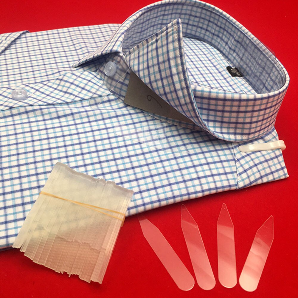 2000Pcs Plastic Collar Stiffeners Stays Bones Set For Dress Shirt Men's Clear Plastic Collar Stays 5cm 6cm 6.5cm 7.5cm