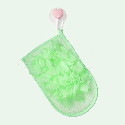 Hogar exfoliante baño esponja Wisp para ducha exfoliante doble cara limpieza corporal guantes para cepillar ducha baño toalla para masaje Ball: green