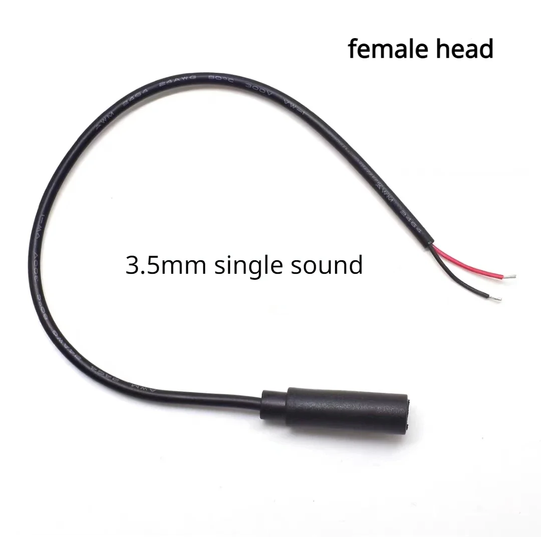 Lydkabel 2.5mm 3.5mm hannplugg/hunnplugg til bar ledning åpen ende ts mono /3- polet /4- polet trrs stereoplugg jack-kontakt: Oransje / 5-9 stk