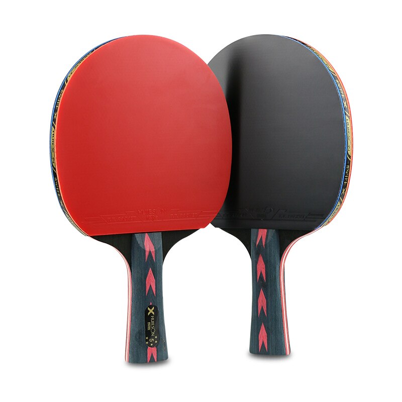 Huieson 2 pièces mis à niveau 5 étoiles carbone raquette de Ping-Pong ensemble avec sac de Tennis de Table léger puissant Ping-Pong Paddle