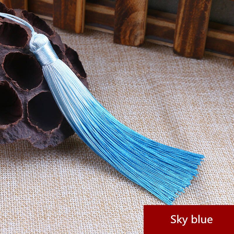 5 stks Geleidelijke Kleine Kwastje DIY Hanger Sieraden Gordijn Kleding Decoratieve Accessoires Auto sleutel Tas Hanger Craft Kwasten: Sky blue