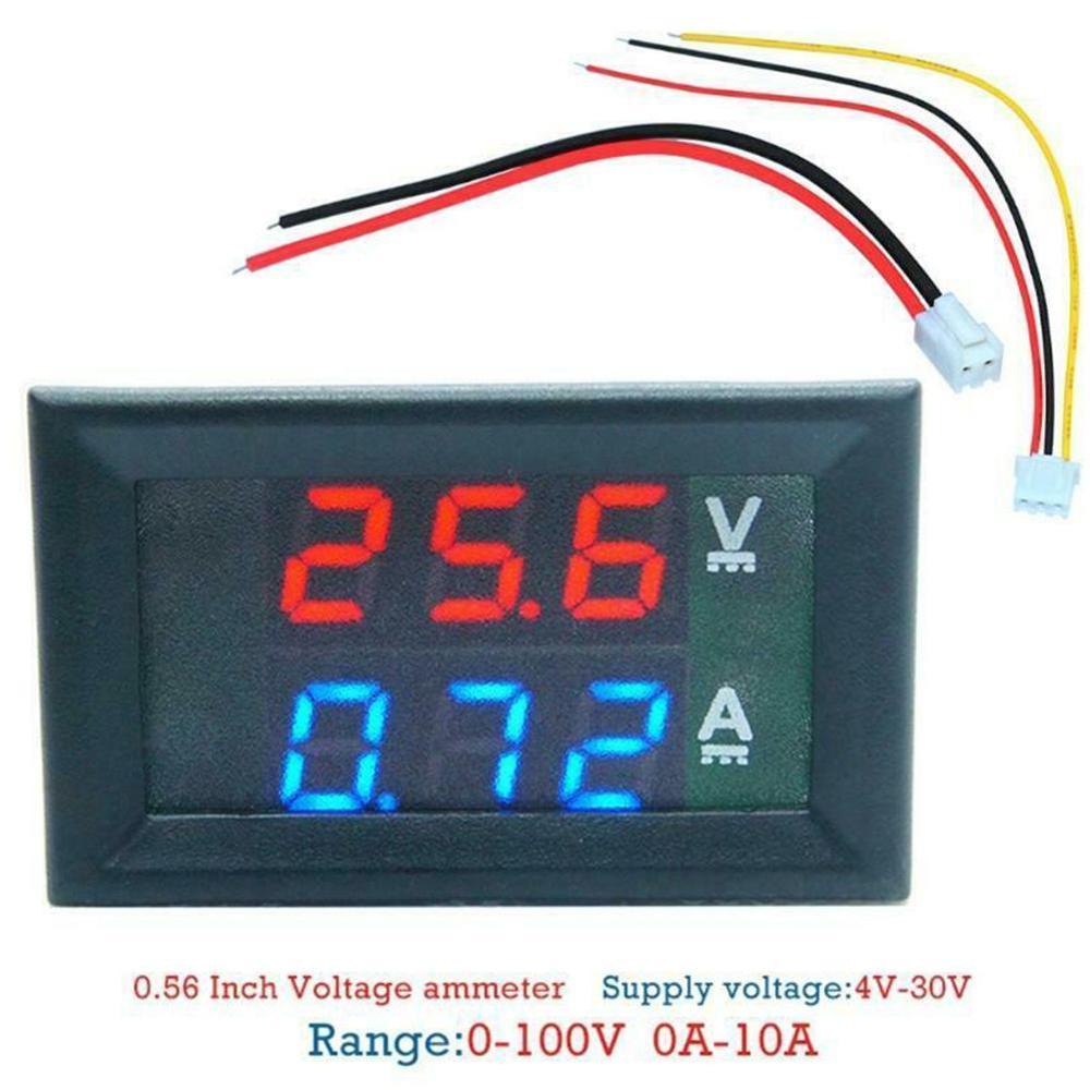 Digital Voltmeter Ammeter DC100V 10A Panel Amp Volt Tester Meter Current Voltage K5U0