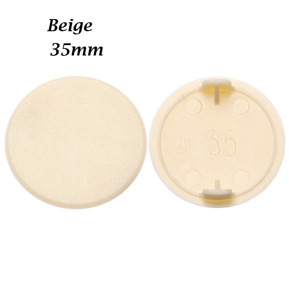 10 stk skruehulsdæksel rundt skab skab kontor skrivebord reserveret borehul tilstopning plastik indretning møbel hætte hardware: 35mm- beige