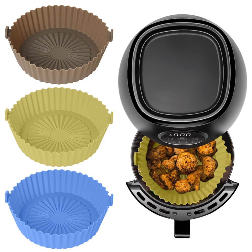 Friteuse à Air en Silicone réutilisable, accessoires, tampon isolant, outil de cuisson, disponible des deux côtés