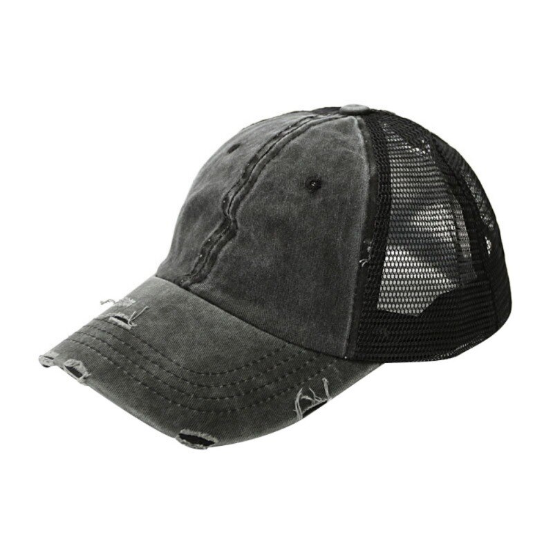 Summer Cap Ponytail Cap Women Men Cotton Adjustable Sunshade Mesh Shade Tennis Sportswear Hats Newest: B