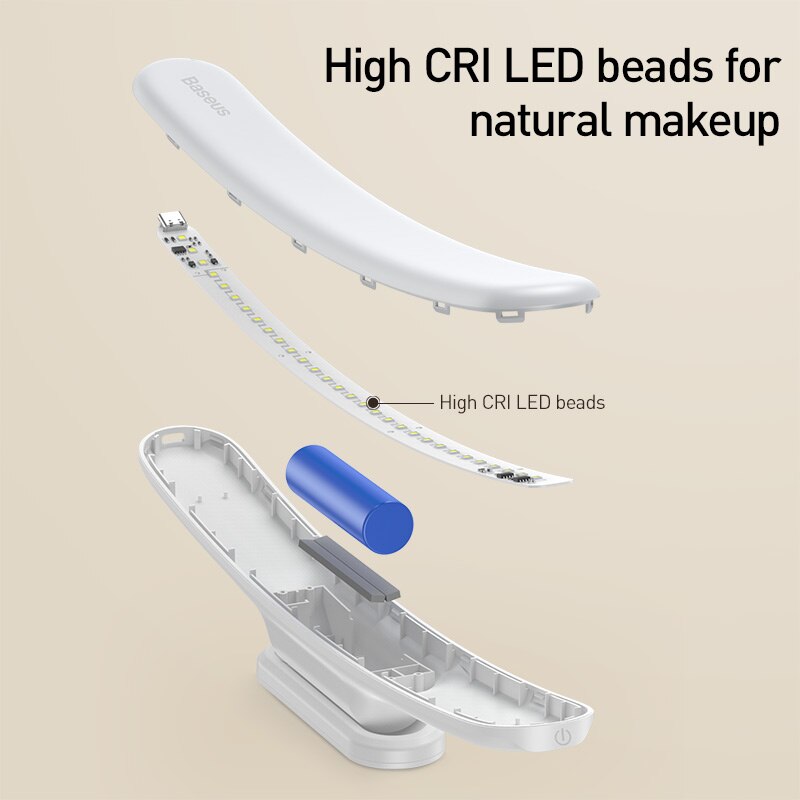 Baseus-luz de espejo Natural USB HUB, ajustable, para tocador, baño, Led para espejo de tocador, maquillaje