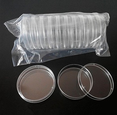 10 stk/parti 30mm petriskåle i plast med låg, petriskål, kulturskål, dyrkningskar