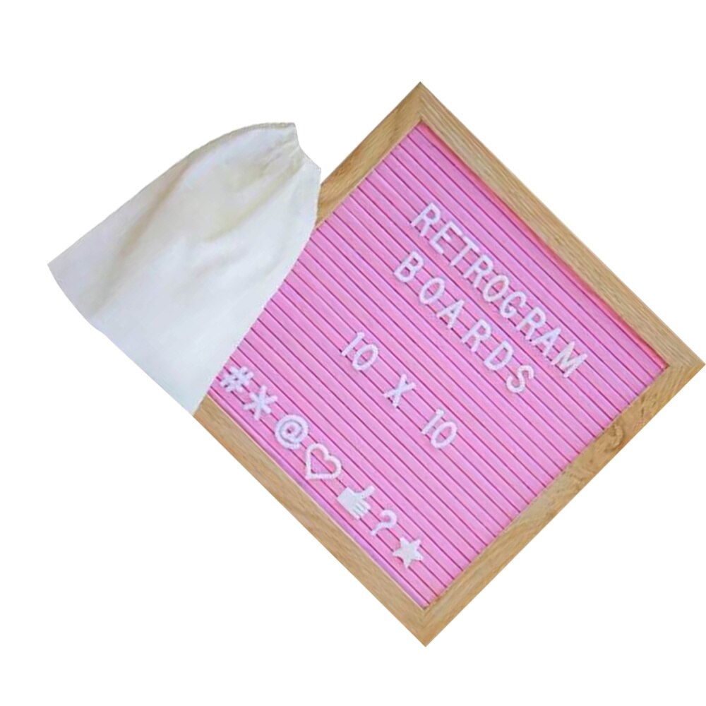 Funny Felt Letter Board Set Message Decor Felt Cloth Blackboard Oak Wood Board for Home Child Kid: As Shown