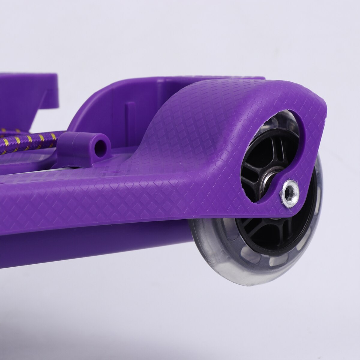 1Pcs Folding Aluminum Alloy Trolley Case Hand Cart Plastic Heavy Storage Box Purple Thicken and Mute for Two Rounds A35