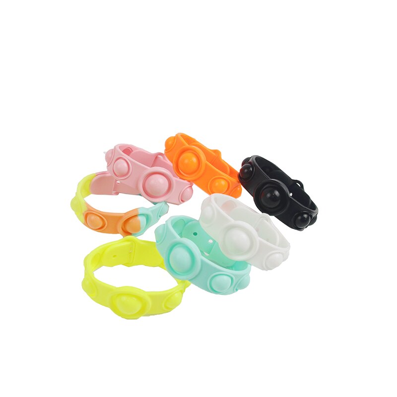 Polsino in Silicone pressa portatile Decom Press ion giocattoli Fidget semplice fossetta braccialetto giocattolo antistress mano pop Figet It giocattolo morbido