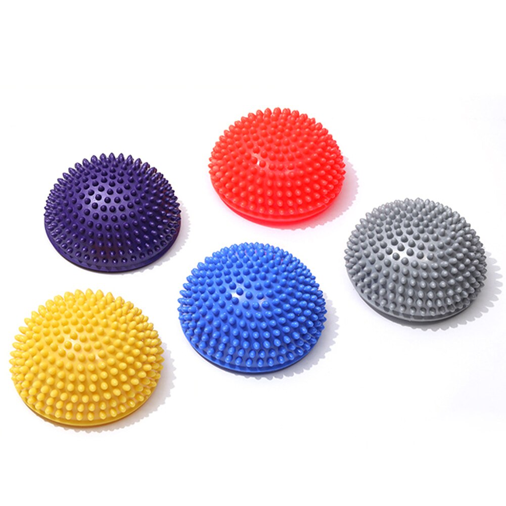 Nyoppustelige halvkugle yogabolde pvc massage fitball øvelser træner balancebold gymnastik pilates sport sundhed fitness