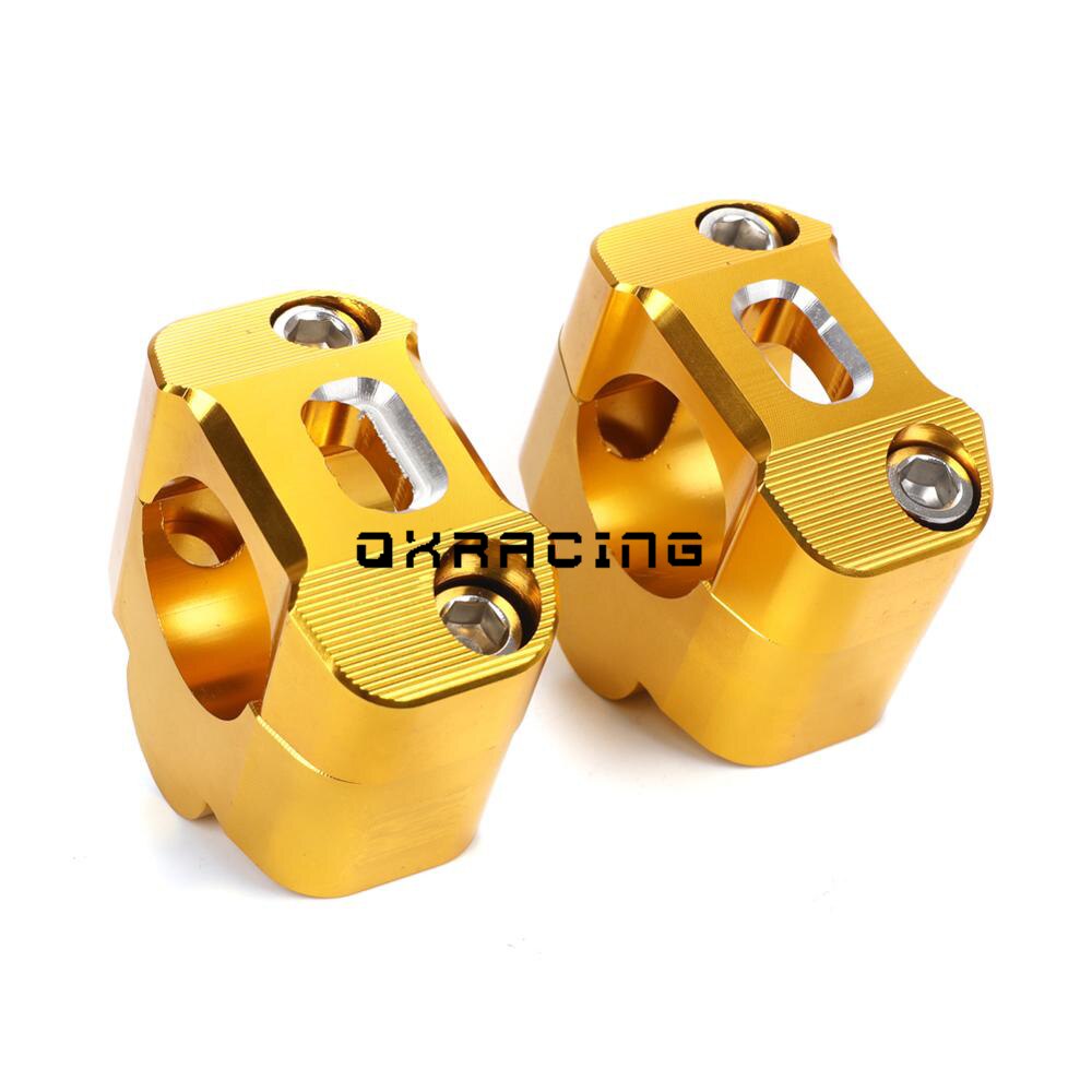 Motorcycle 1 1/8" CNC Aluminum Handlebar Risers 22mm Change 28mm Adjustable Fat Bar Clamps For Dirt Pit Bike ATV Quad