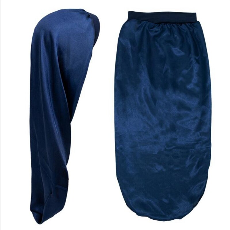 Afrikaanse vrouwelijke zijden tulband hoofddoek lange mutsen voor vrouwen slaapmuts satijnen print haar muts vlecht slouchy hoed tb -83b