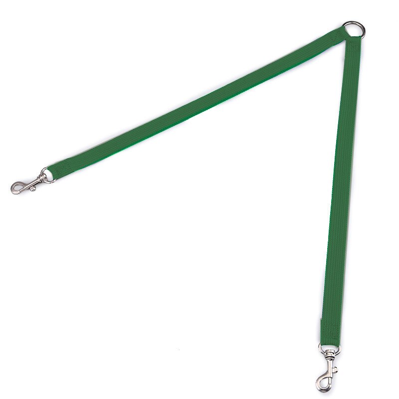 WALK 2 Two DOGS Leash COUPLER Double Twin Lead Walking Leash Dog Collar Bulldog Pet Accessories: Army Green