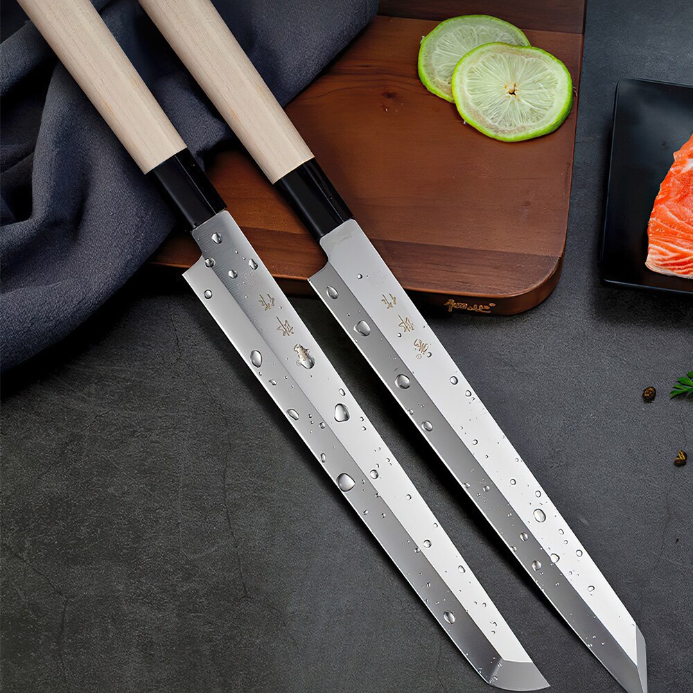 Japanische hoch Kohlenstoff Stahl Messer Fisch Filetieren Sashimi Sushi Schneiden Gemüse Carving Kochmesser Hackmesser Kochen Werkzeuge