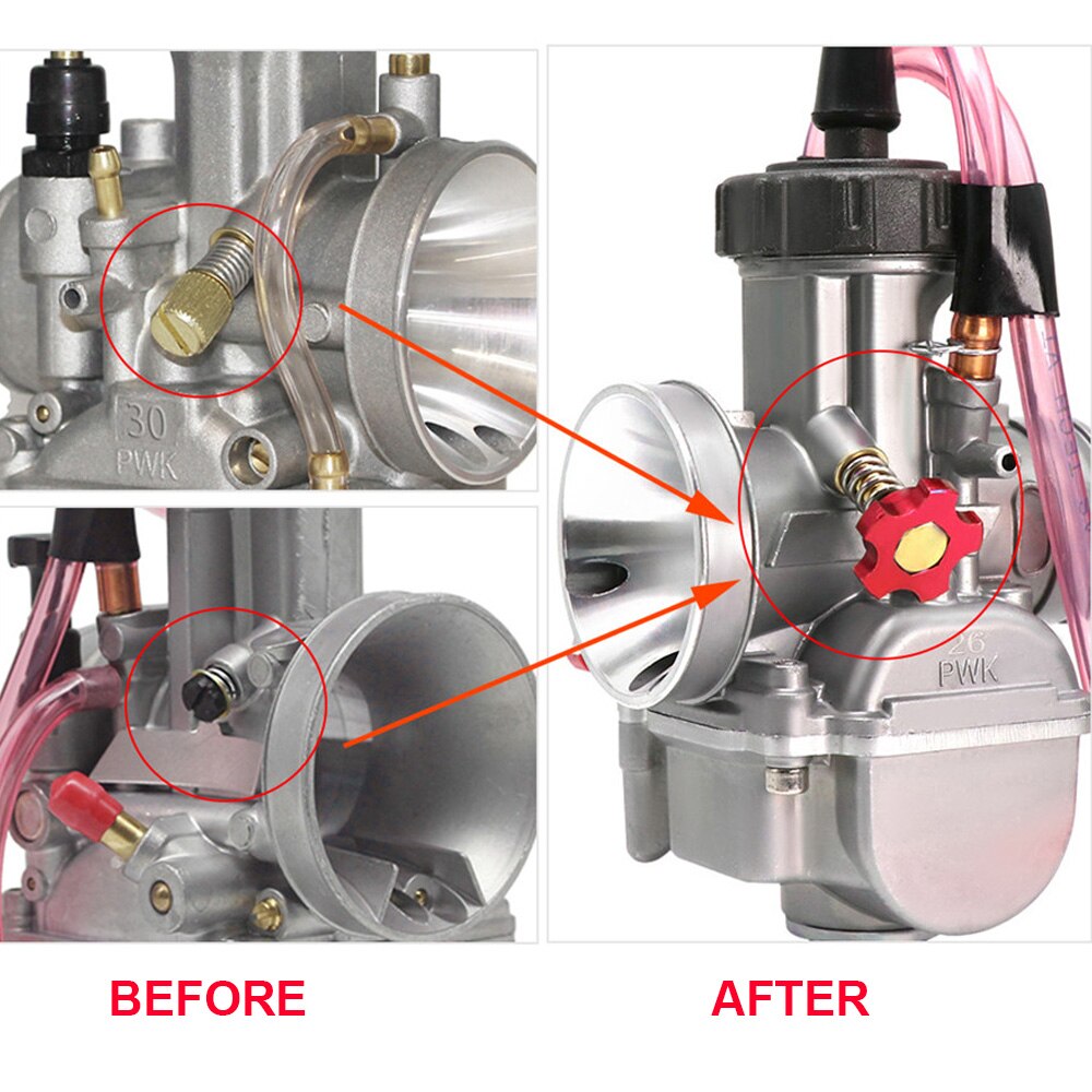 Tornillo de regulación de ralentí para carburador de motocicleta CNC, tornillos ajustables PWK de aleación de aluminio de , duradero para Motor ATV UTV