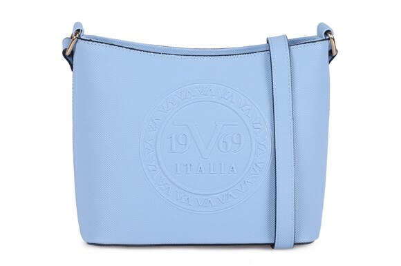 Blauwe dames messenger bag 19 v69 italia 1977 model pu gemaakt in turkije