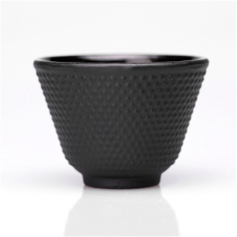 Japanese cast iron tea cup handmade iron tea ceremony accessories retro cust iron cup saucer kung fu tea set: cup 1
