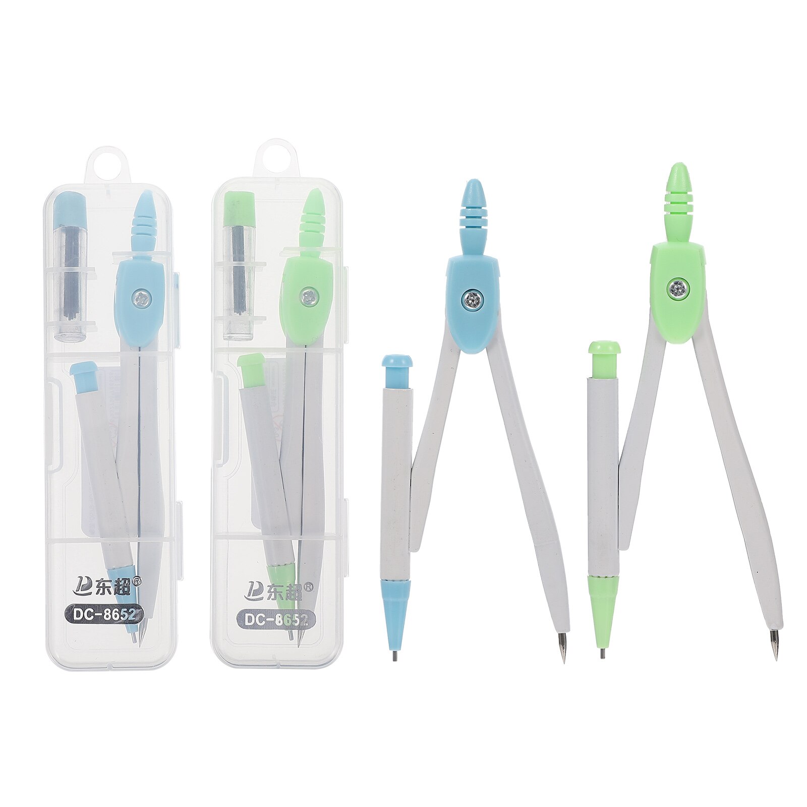 4 Sets Geometry Compasses Student Compasses Stationery Office School Supplies