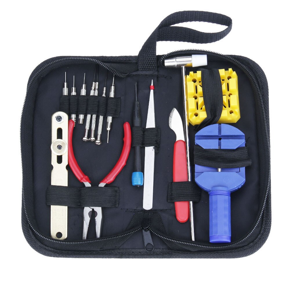 Leecnuo 148/16 Pcs Horloge Reparatie Tool Kit Metalen Aanpassing Set Band Case Opener Link Spring Bar Remover Horlogemaker Gereedschap Horloge: Default Title