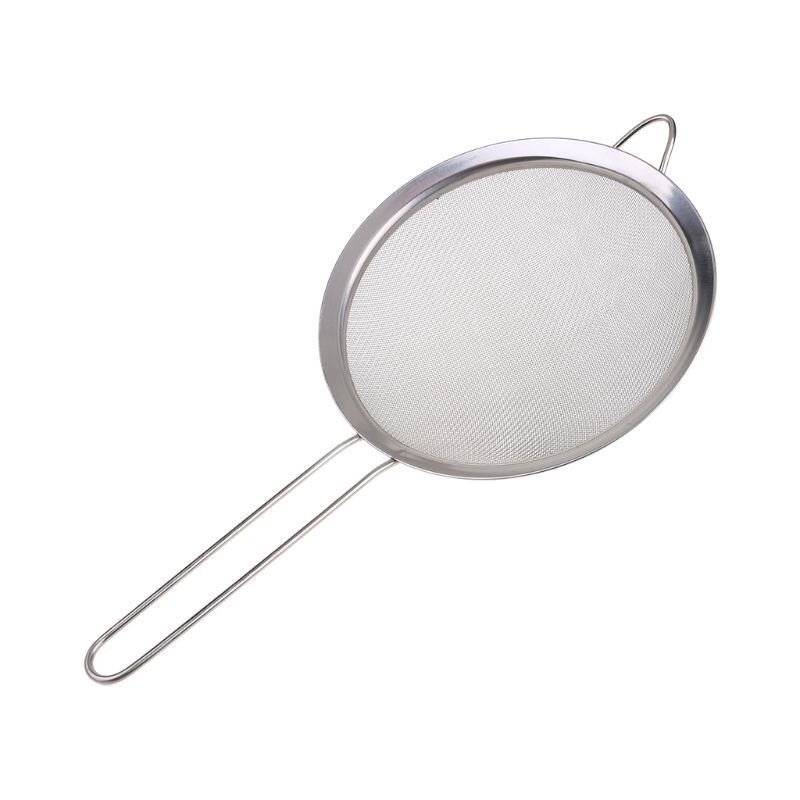 Stainless steel kitchen sieve fine mesh, reinforced handle, set of 4 sizes 8/12 /18/20cm Y5LF