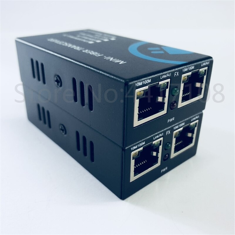 mini 10/100M Fast Ethernet Switch Converter 20KM Ethernet Fiber Optical Media Converter Single Mode 2*RJ45 and 1*SC fiber Port
