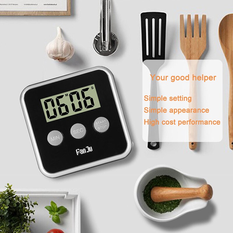 FanJu FJ231 Digital Timer Kitchen Countdown netic Large Display Loud Alarm Easy to Use Mini Back Stand Cooking Timer