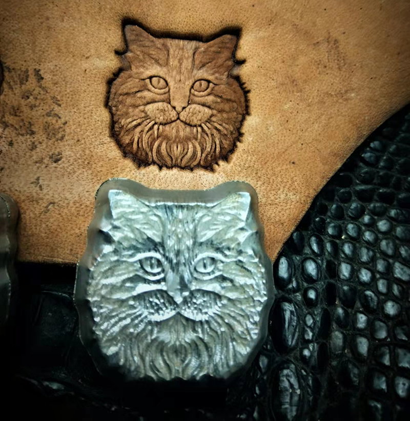 Mini herramientas de trabajo de cuero para manualidades, único de gatito y gato lindo, para tallar, perforar, estampar: A