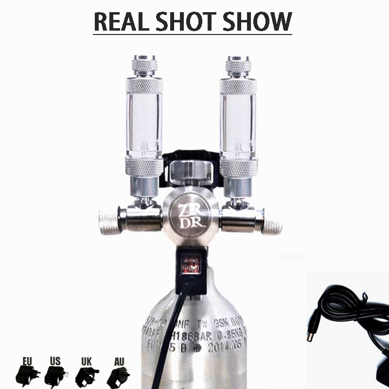 ZRDR Aquarium CO2 Regulator With Solenoid valve one-way Bubble Counter Fish tank Control System kit,CO2 Pressure reducing Valve