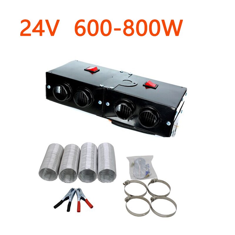 Car Heater Defroster Portable Car Electric Dryer Windshield Windscreen Demister with 4 Outlet 12V 800W for Vehicle RV SUV Truck: 24V 4 Holes