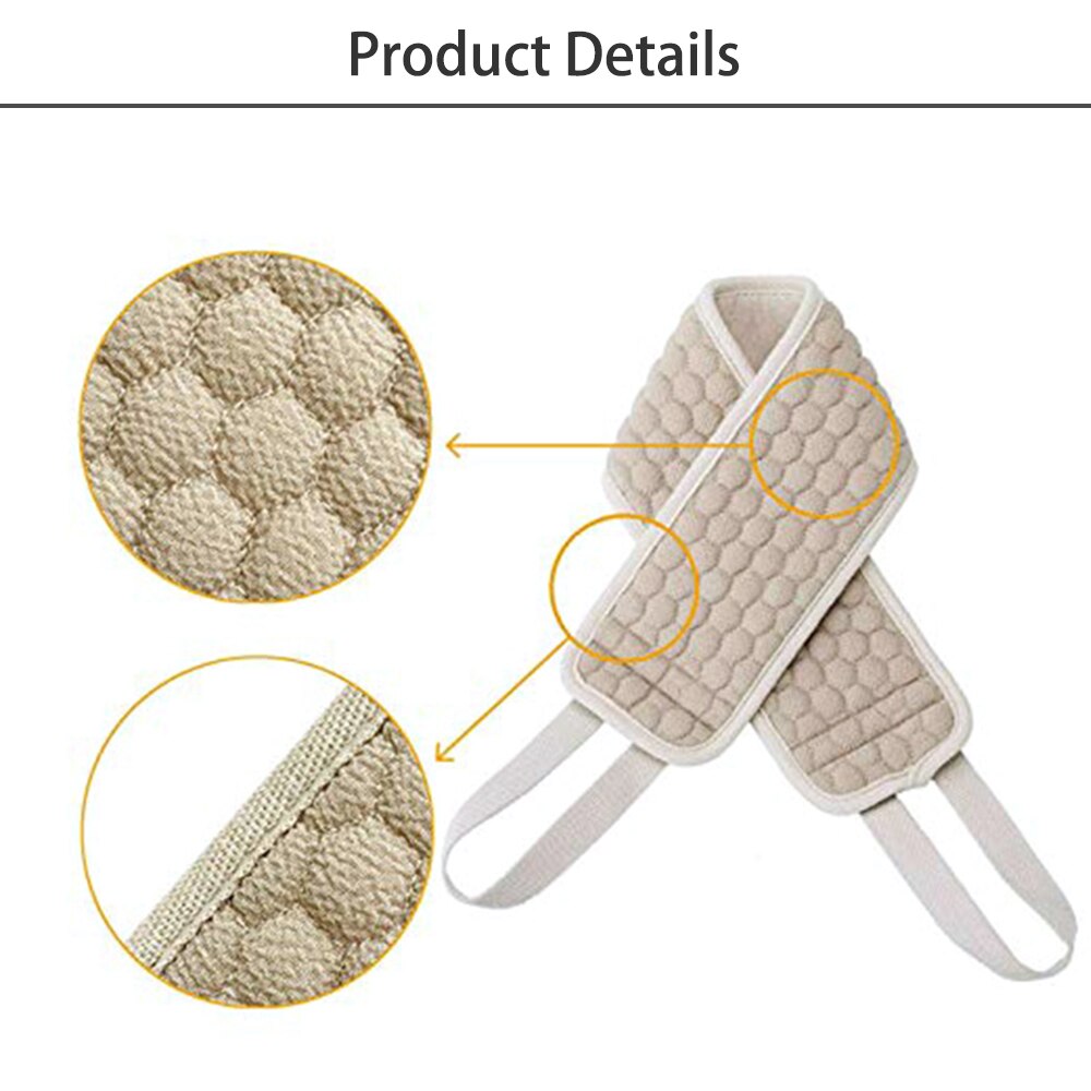 Soft Exfoliating Back Strap Massager Bath Towel Shower Massage Spa Scrubber Sponge Body Skin Health Cleaning Removing Dead Skin