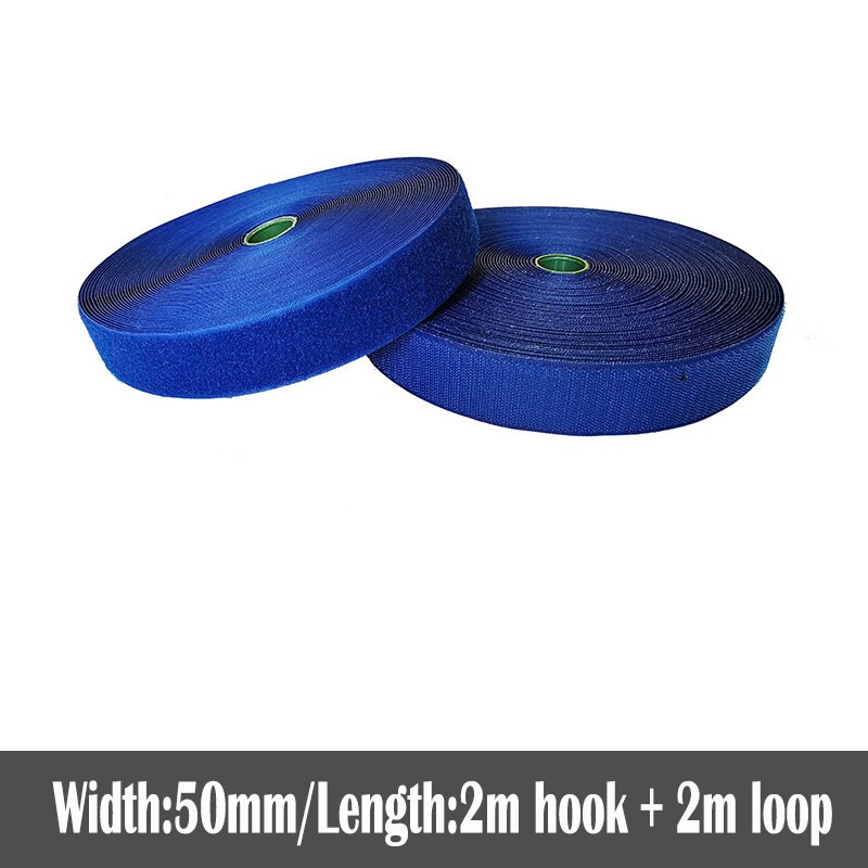 50mm Width colorful no adhesive fastener tape stick clothing tape sewing magic hook loop sticker strip strap stick 2 meters: Color 11