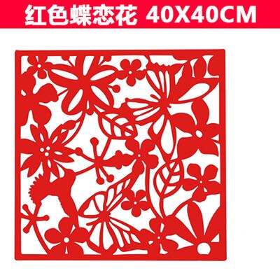 40x40cm Butterfly Hanging Screen Partition Entrance Door Living Room Bedroom TV Background Wall Stickers Hollow Window: A