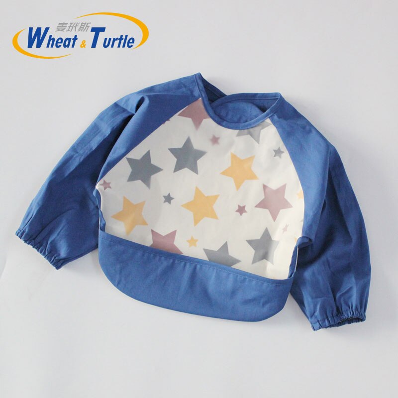 Bavaglini Cute Baby Manica Lunga Impermeabile Bambini Grembiule Grembiule di Alimentazione Grembiule Bavaglino Burp Vestiti Morbido Mangiare Bambino Baberos Bavoir Abbigliamento